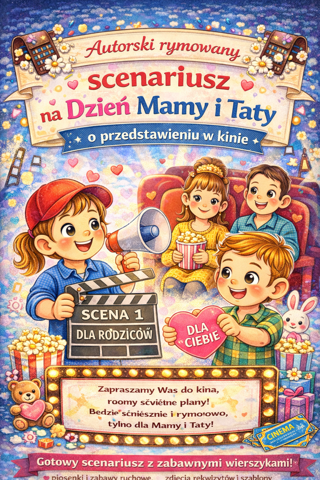 Autorski scenariusz przedstawienia - DZIEŃ MAMY i TATY - edu - skarbnica.pl