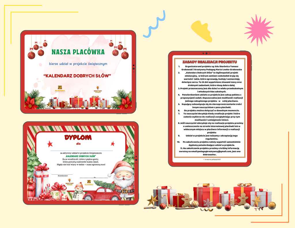 „Kalendarz dobrych słów” – projekt świąteczny