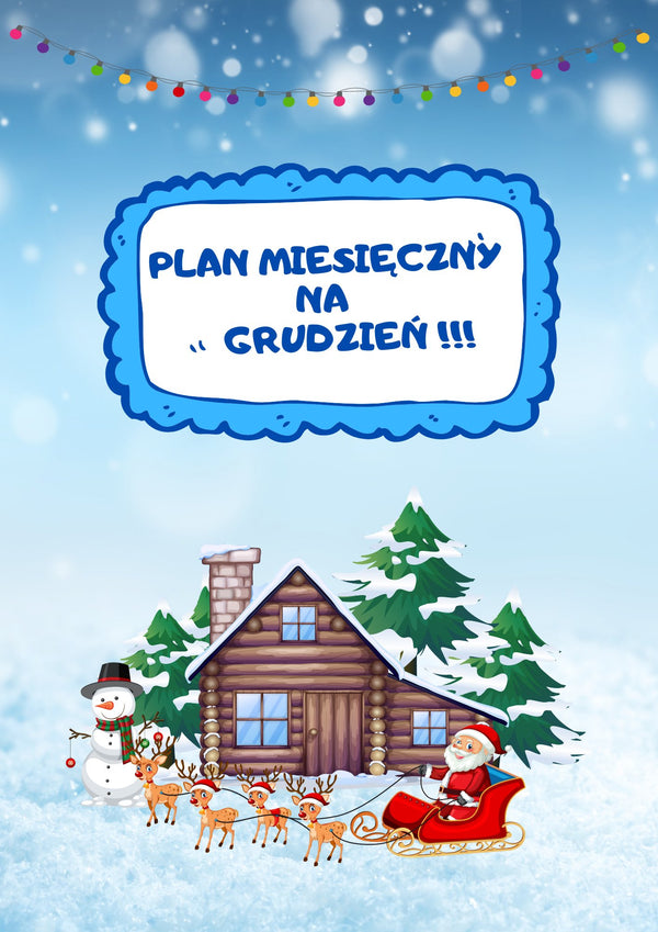 Plan miesięczny na Grudzień - zimowe - edu - skarbnica.pl