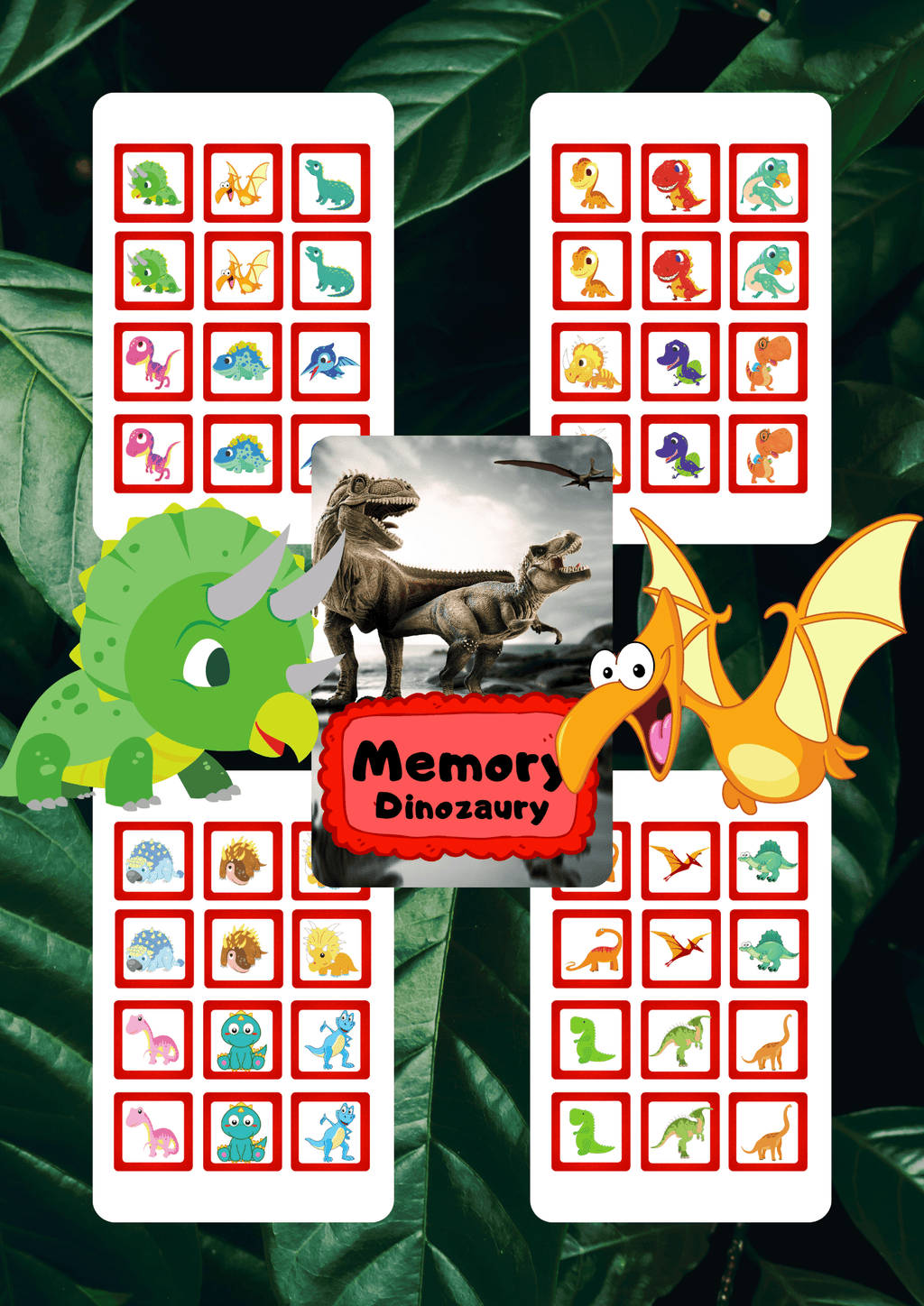 Memory - dinozaury - edu - skarbnica.pl