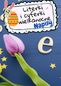 Literki i cyferki - wzór wielkanocne