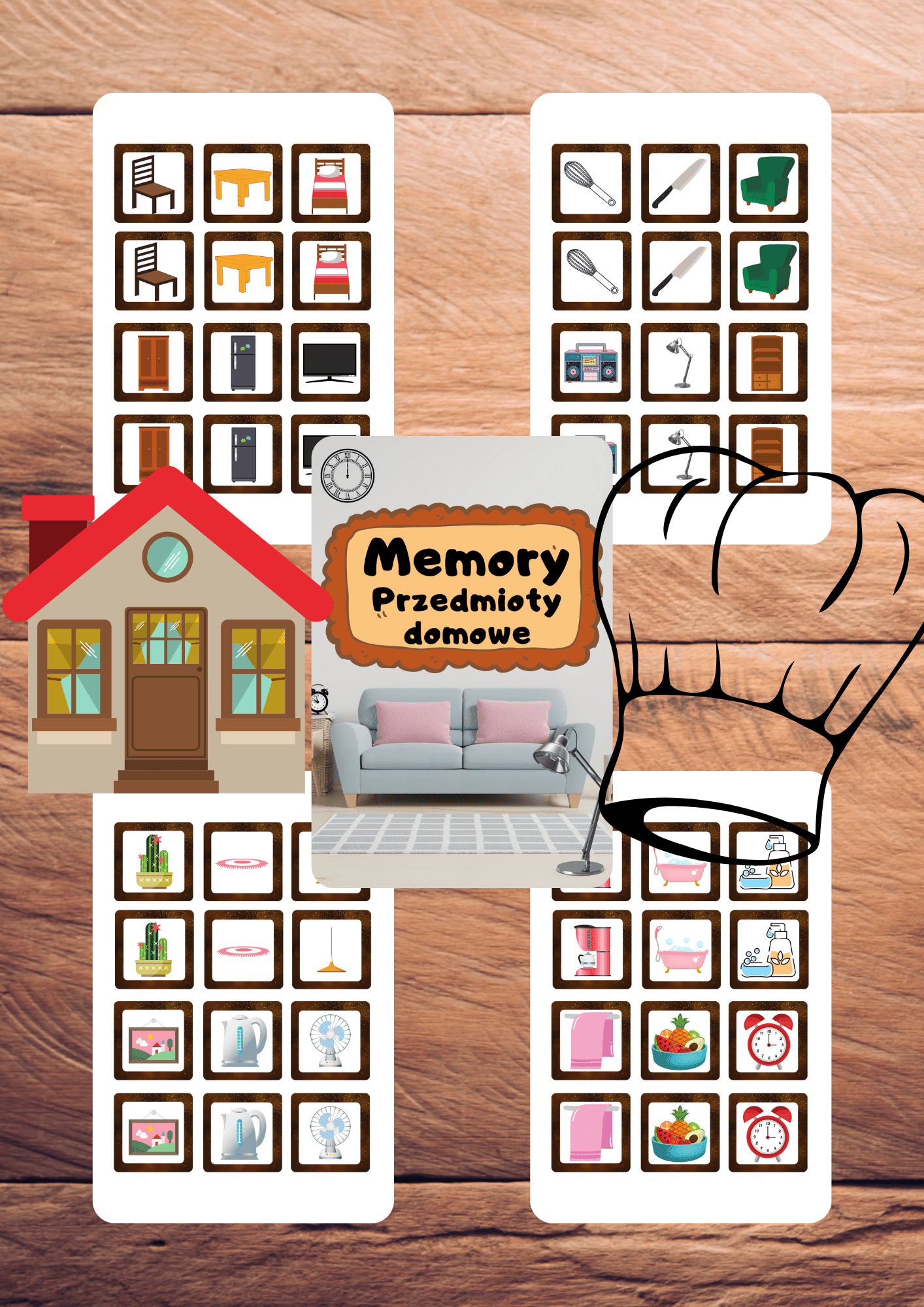 Memory - przedmioty domowe - edu - skarbnica.pl