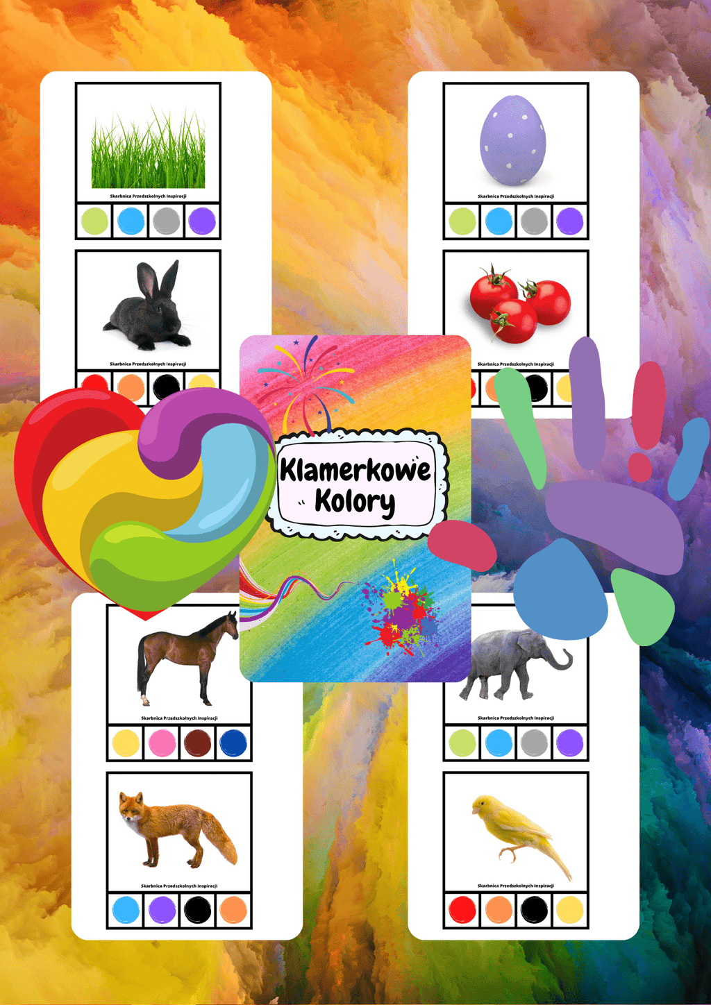 Klamerkowe kolory - edu - skarbnica.pl