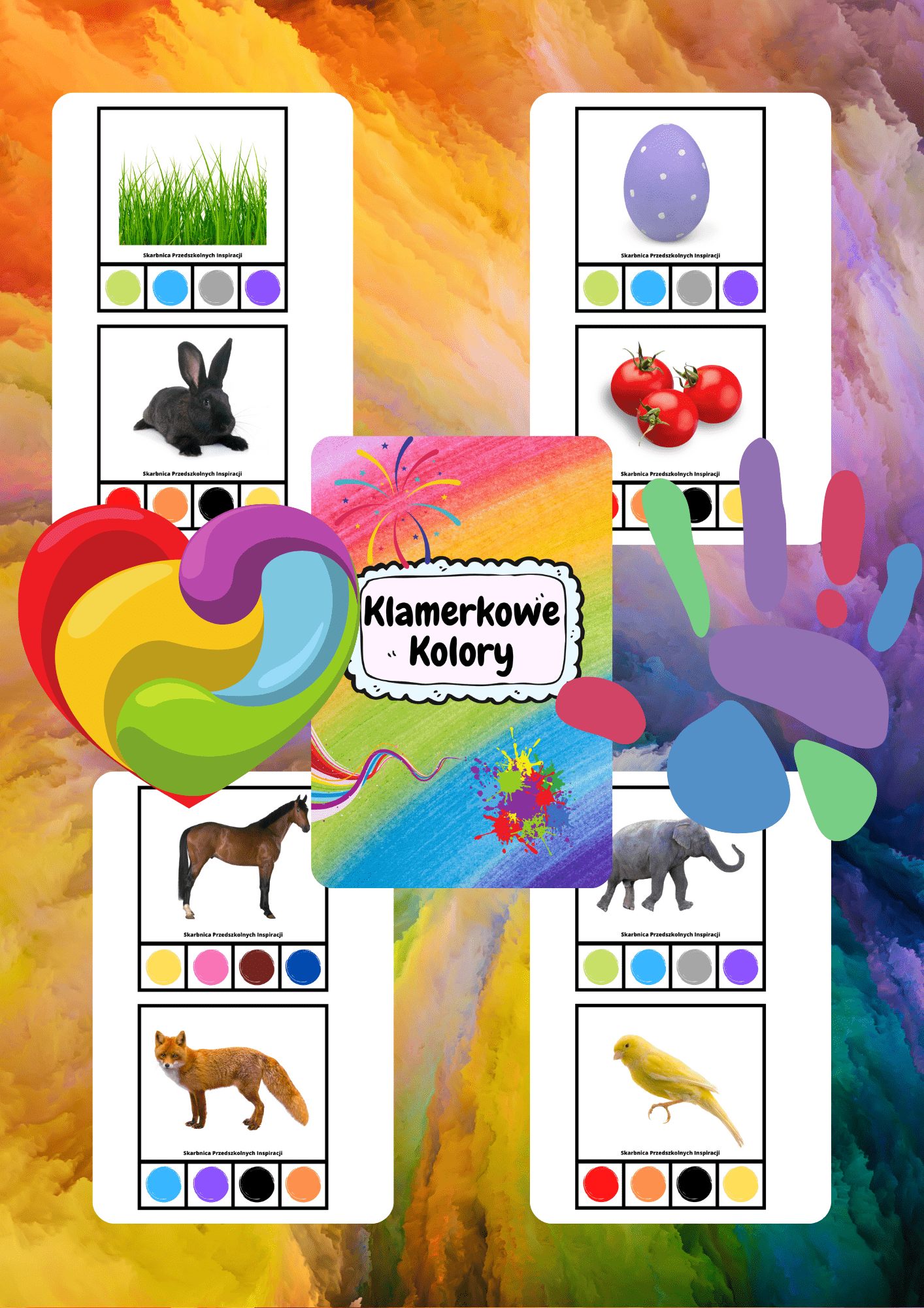 Klamerkowe kolory - edu - skarbnica.pl