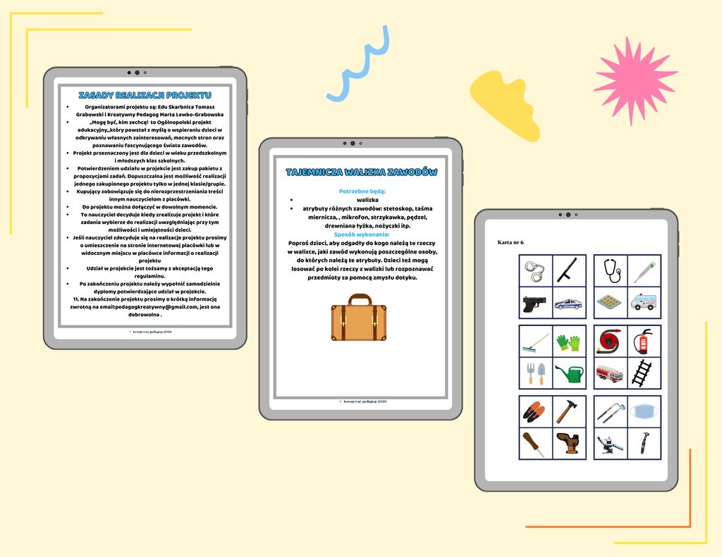 „Mogę być kim zechcę!”- projekt edukacyjny