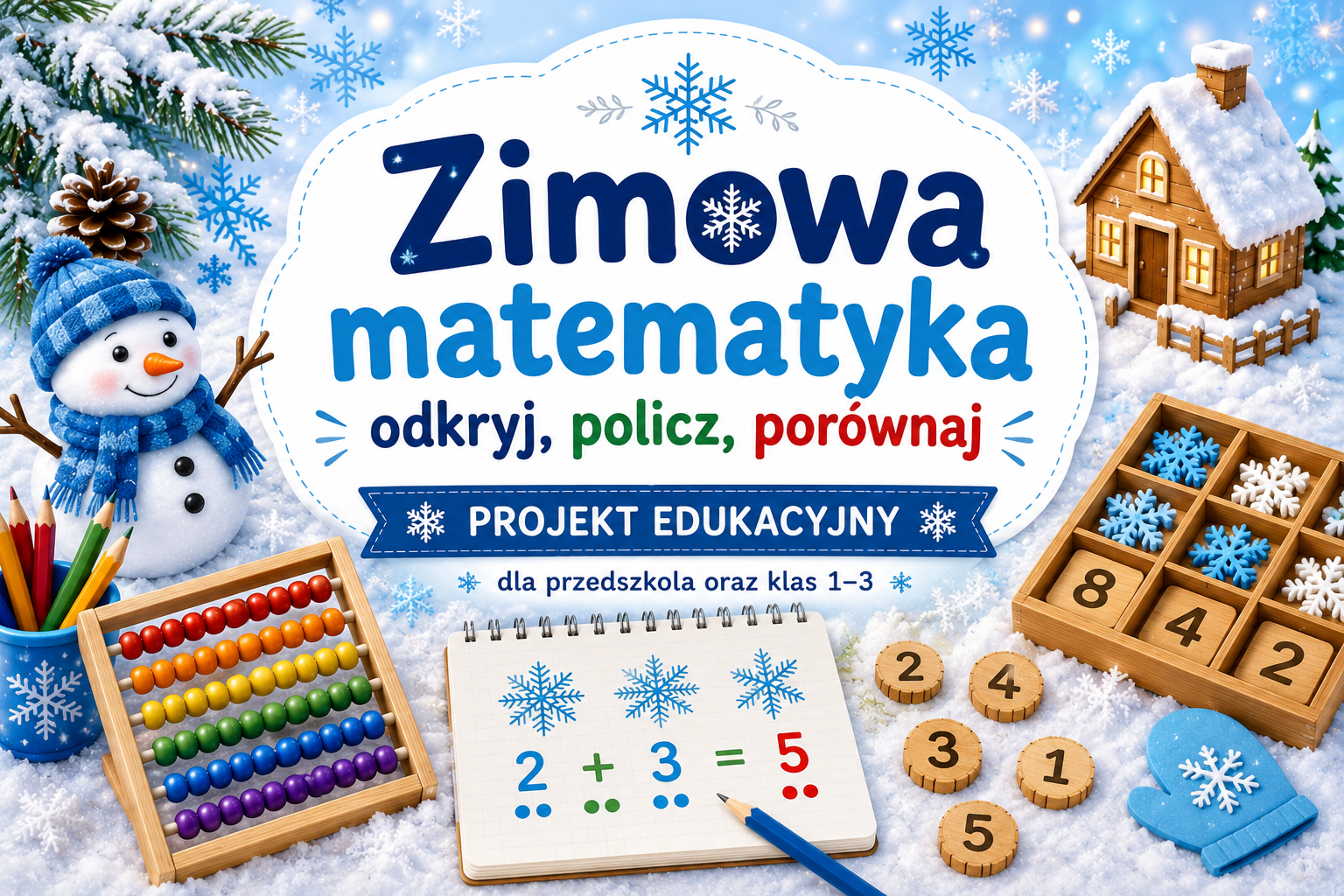 „Zimowa matematyka – odkryj, policz, porównaj” – projekt edukacyjny