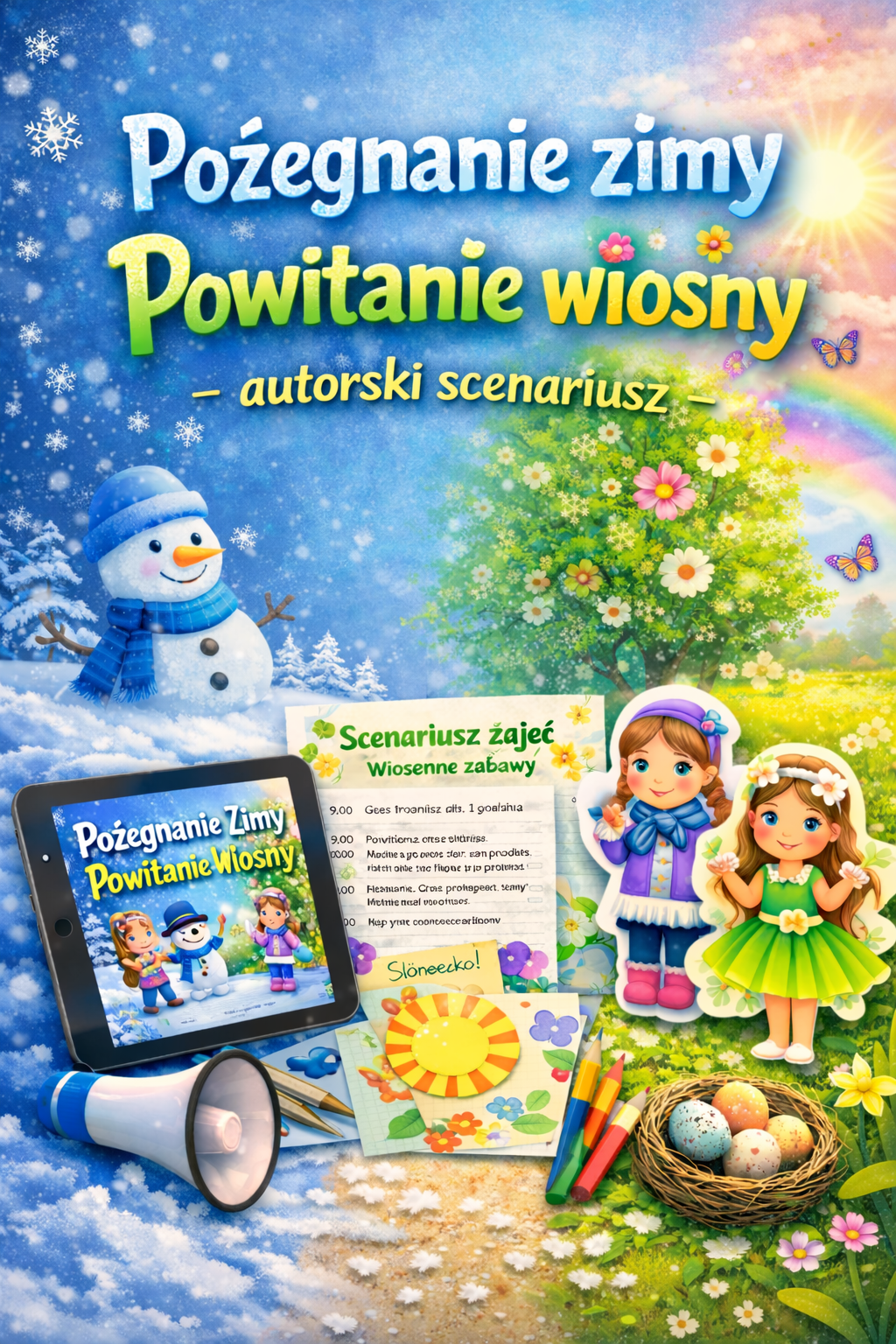 Pożegnanie zimy/powitanie wiosny - autorski scenariusz - edu - skarbnica.pl