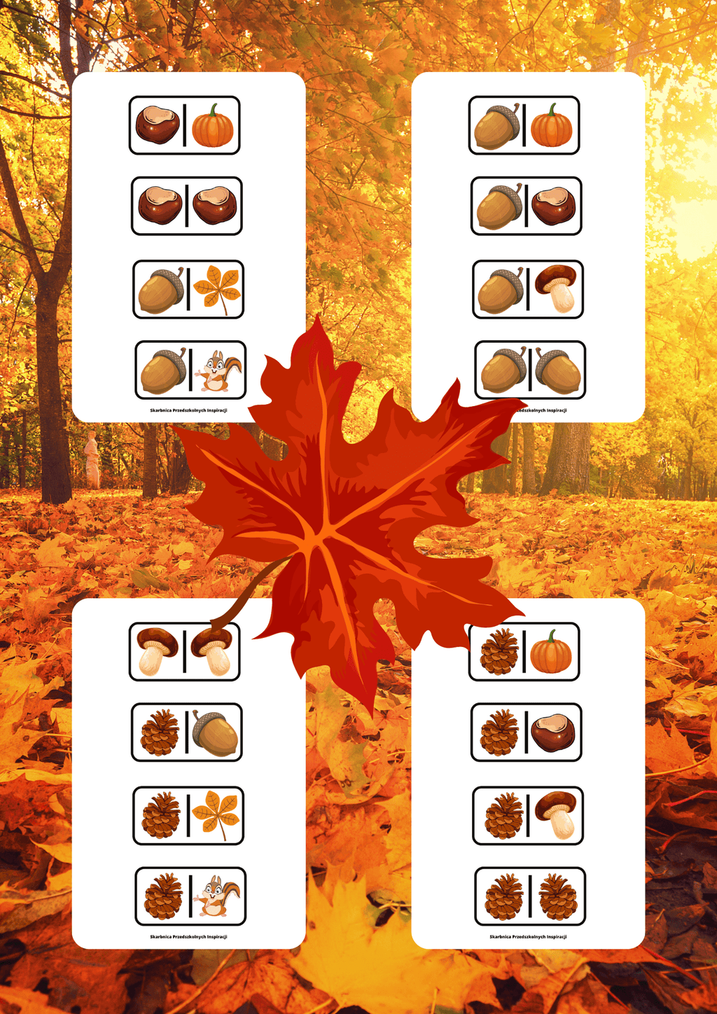 Domino - Jesień - edu - skarbnica.pl