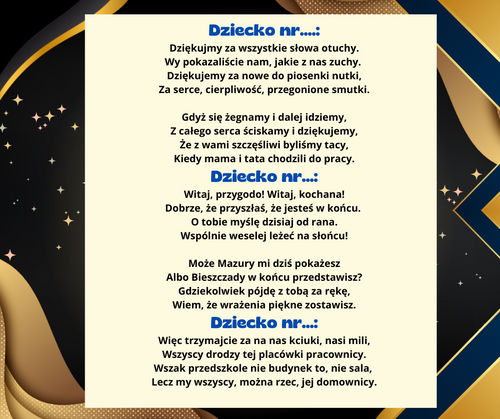 Autorski rymowany scenariusz na zakończenie przedszkola
