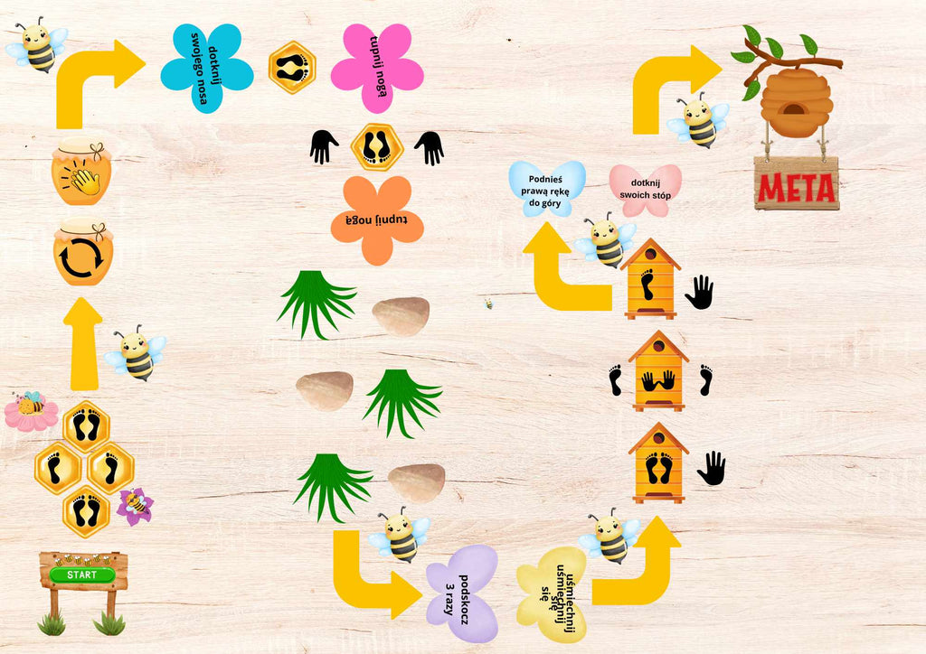 Sensoryczna mata podłogowa "PSZCZOŁY"