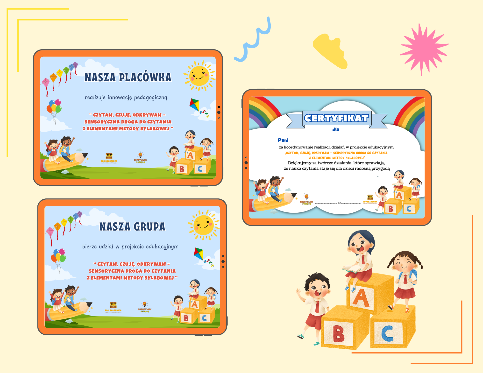„Czytam, czuję, odkrywam – sensoryczna droga do czytania z elementami metody sylabowej”