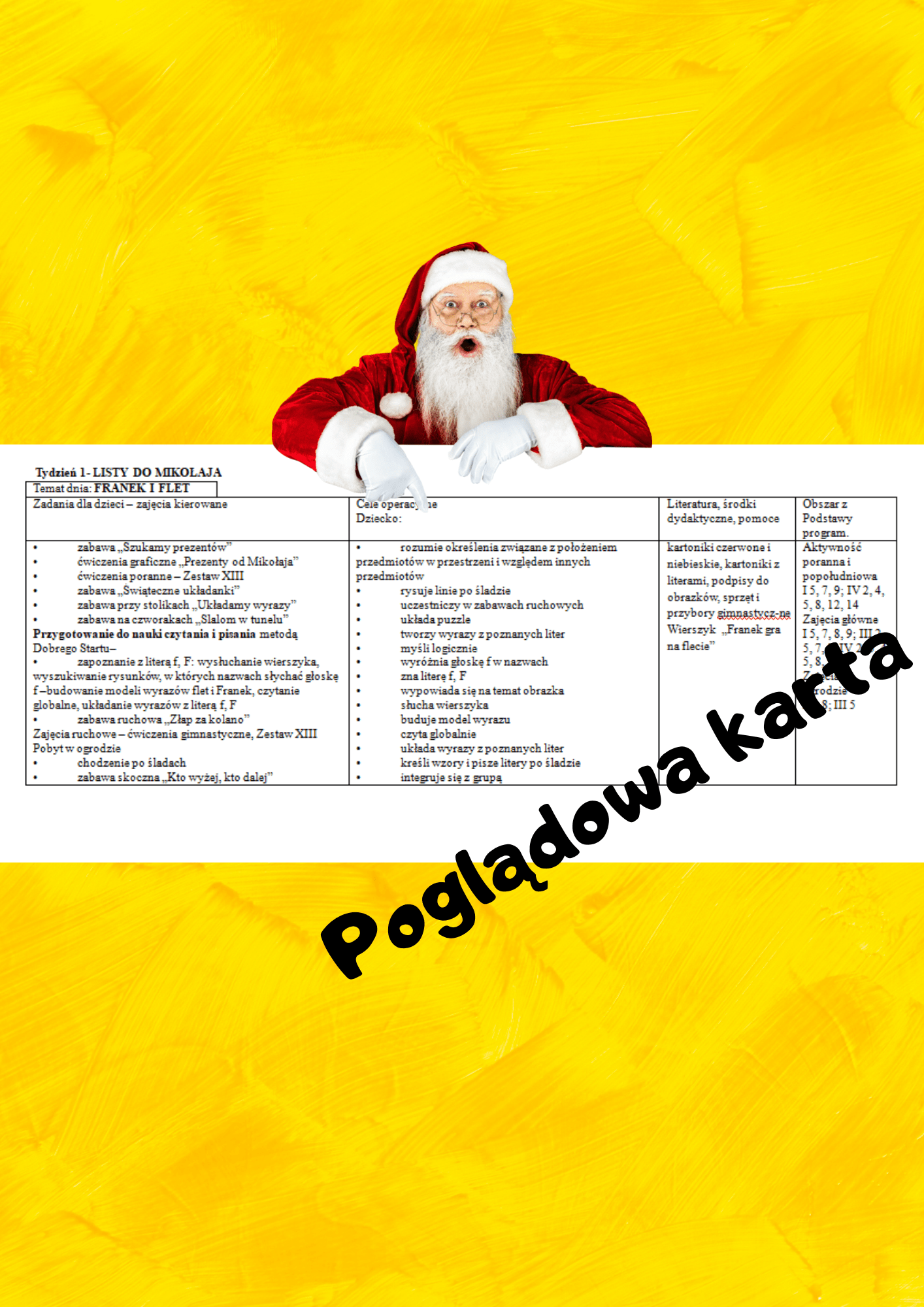 Plan miesięczny na Grudzień - zimowe