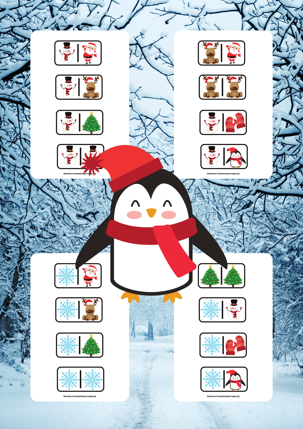 Domino - Zima - edu - skarbnica.pl