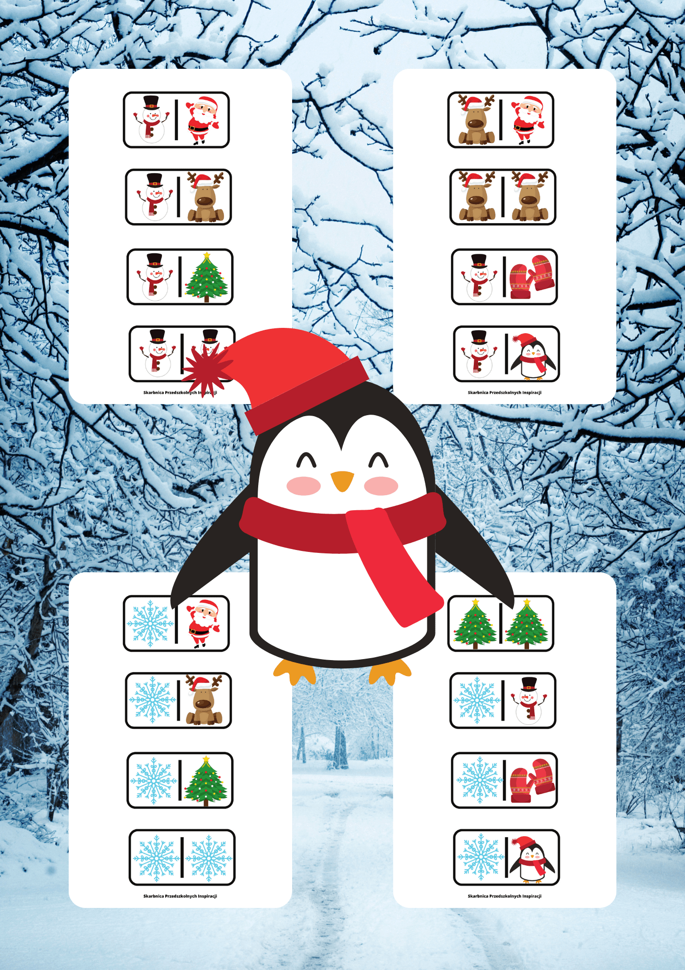 Domino - Zima - edu - skarbnica.pl