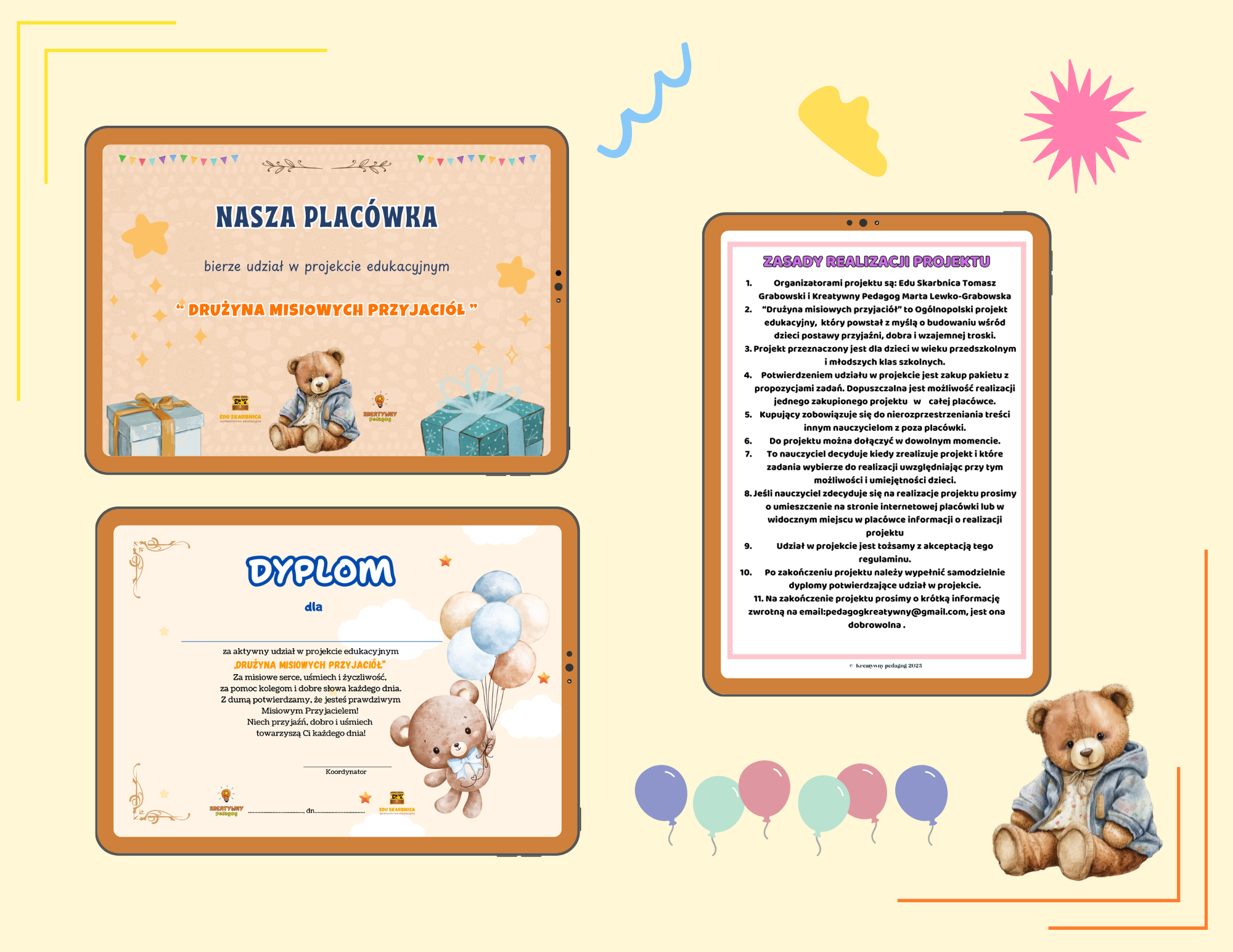 „Drużyna misiowych przyjaciół”- projekt edukacyjny