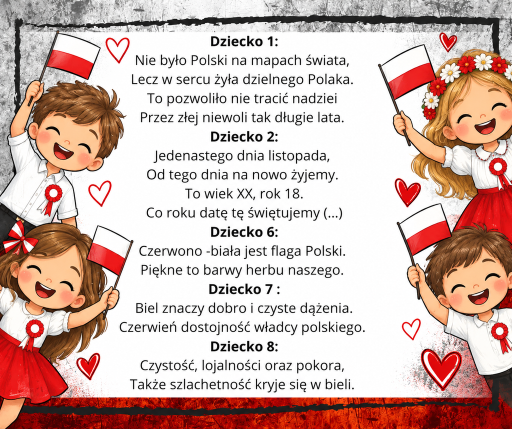 Autorski rymowany scenariusz dzień niepodległości