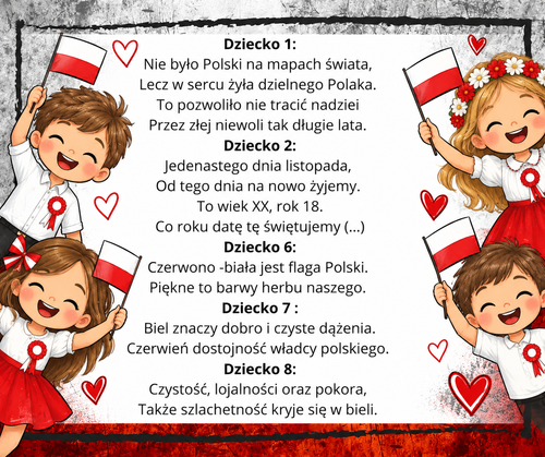Autorski rymowany scenariusz dzień niepodległości
