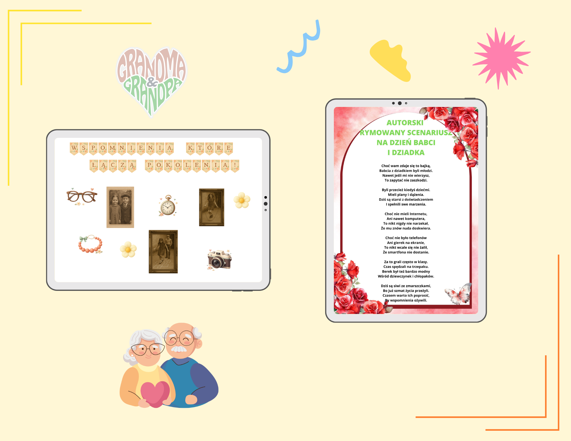 "Wspomnienia, które łączą pokolenia" autorski rymowany scenariusz na dzień babci i dziadka