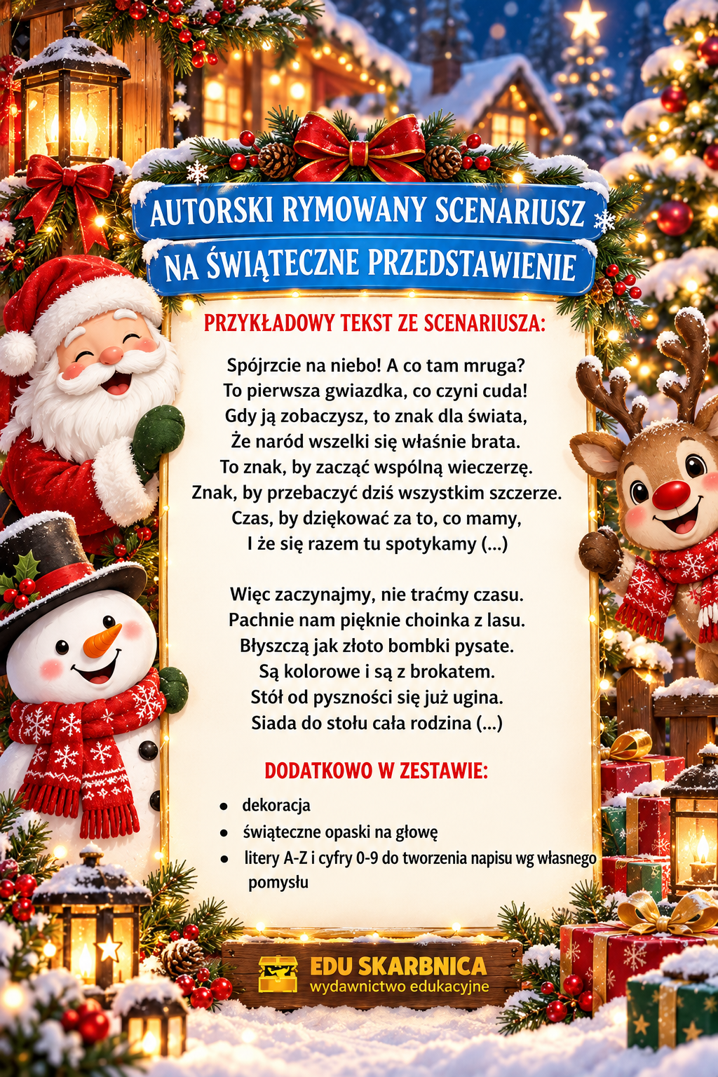 Autorski scenariusz świąteczne przedstawienie - Boże narodzenie
