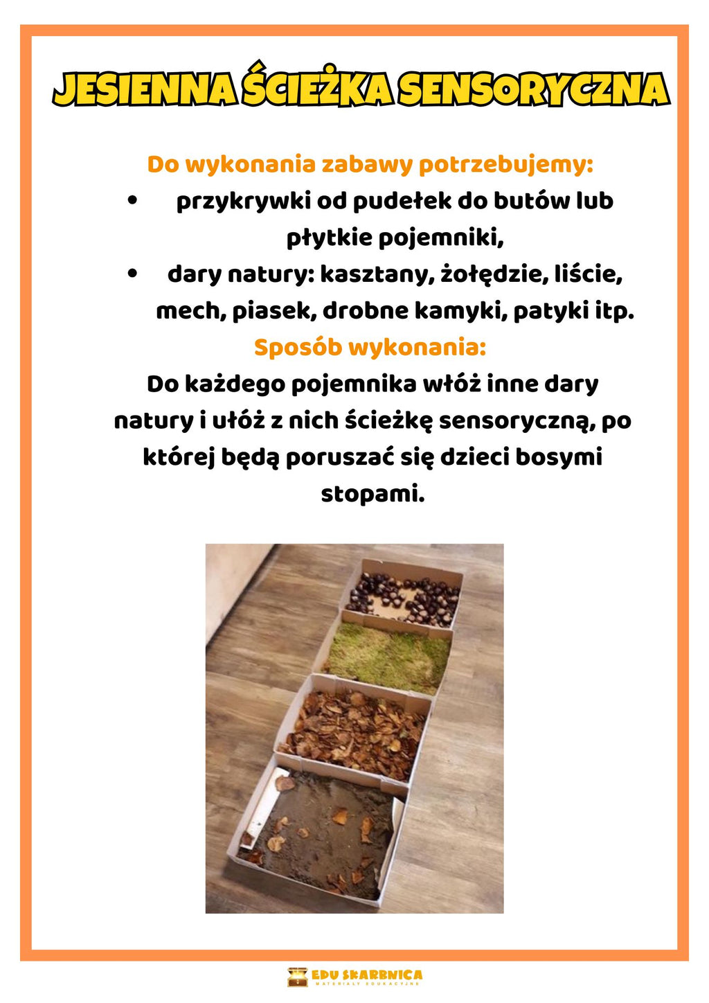 Jesienne zabawy sensoryczne