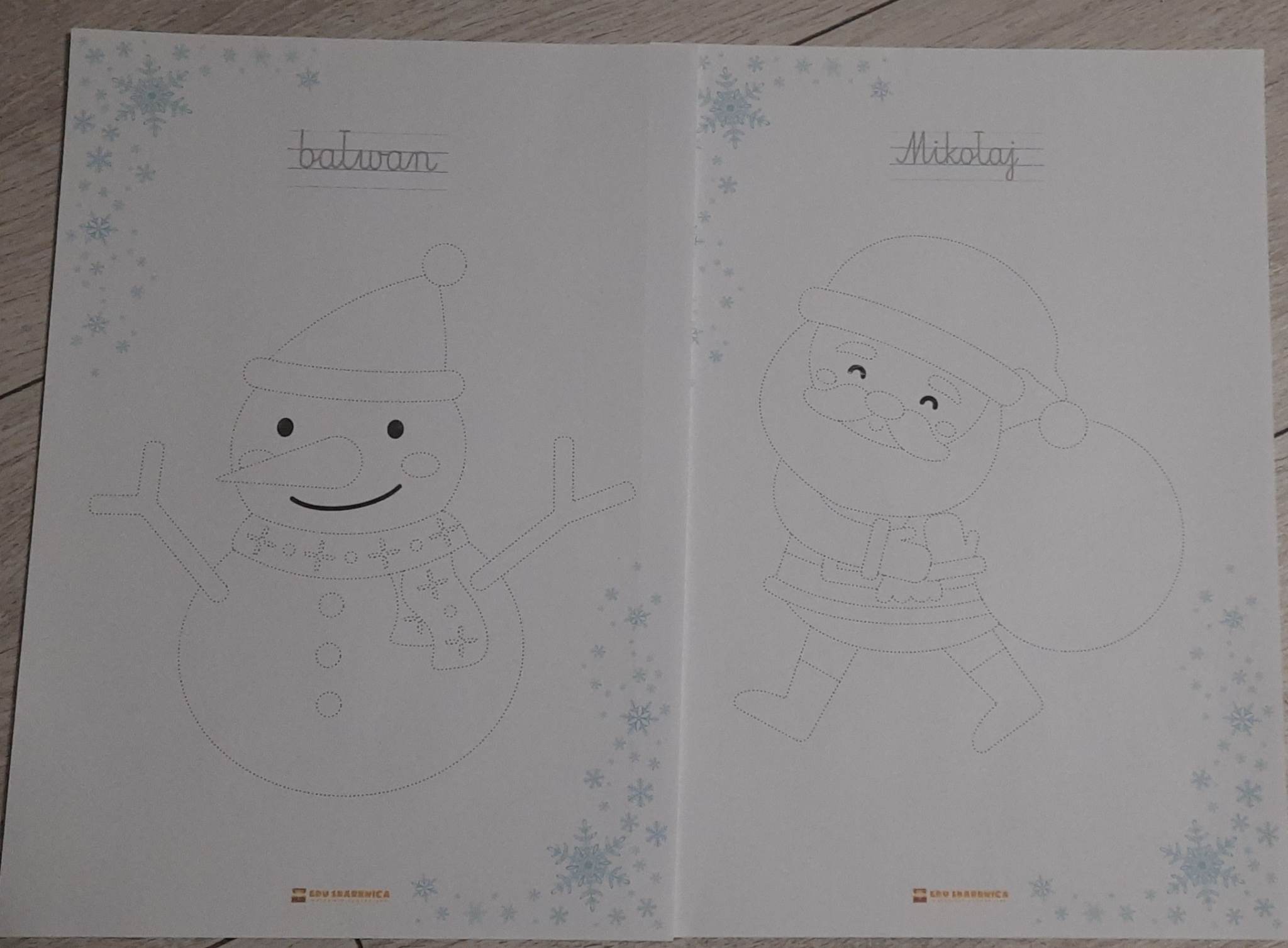 Grafomotoryka świąteczno - zimowa