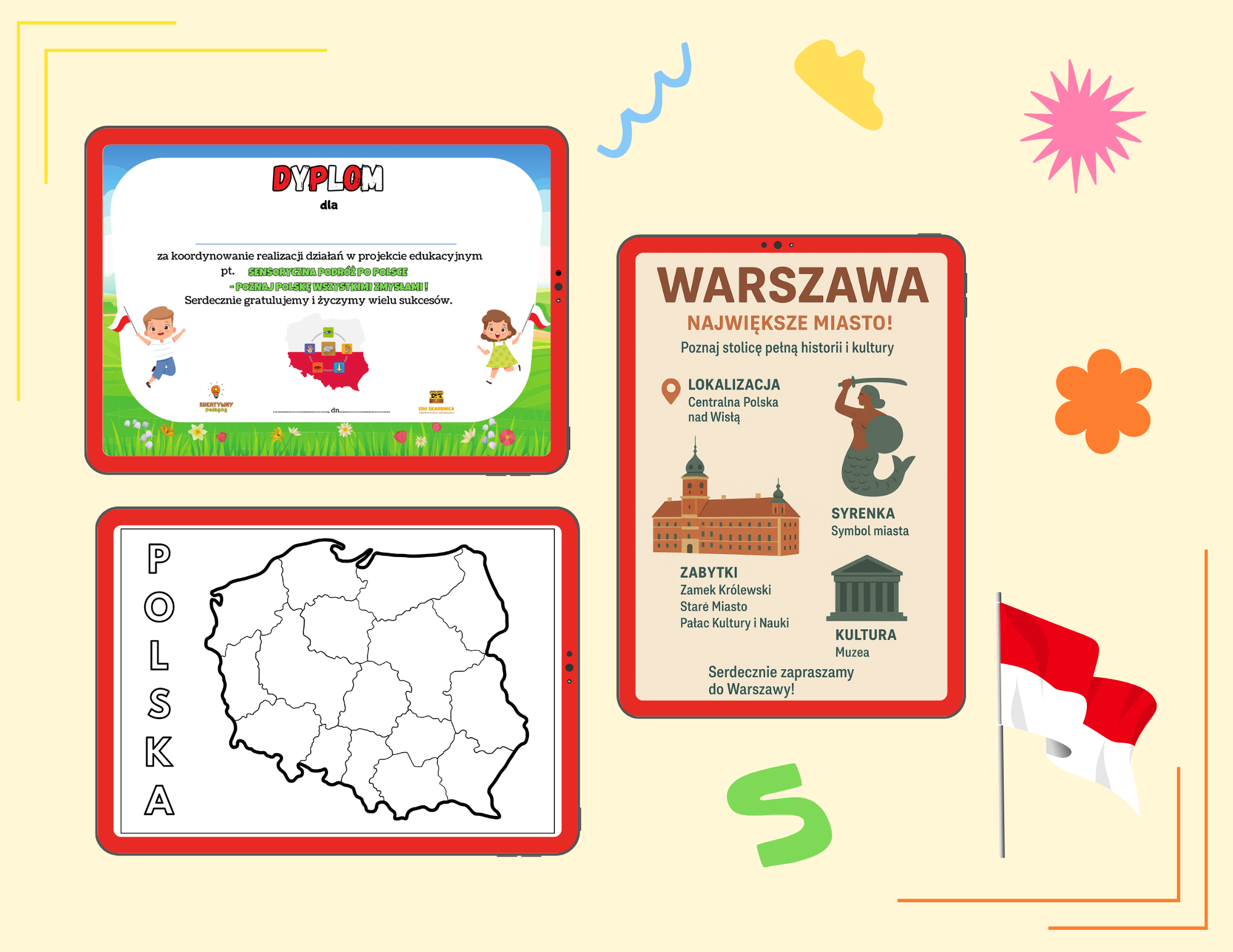 Projekt edukacyjny Sensoryczna podróż po Polsce - poznaj Polskę wszystkimi zmysłami