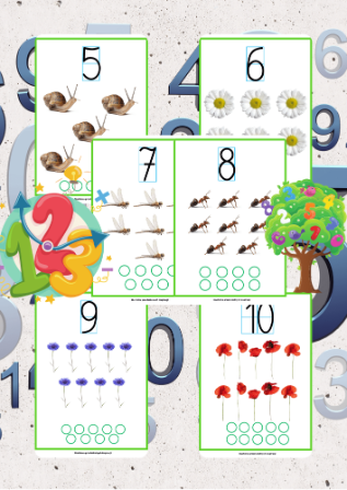 Plansze - Cyfry wiosenne