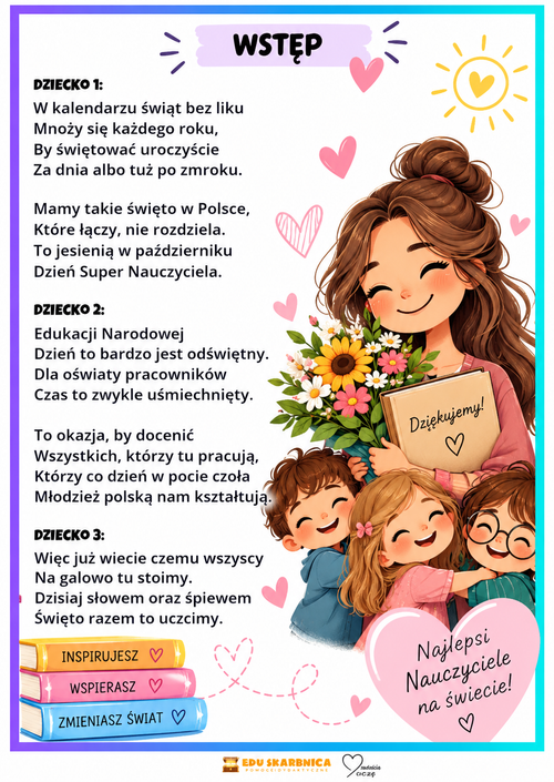 Autorski scenariusz i zestaw - Dzień nauczyciela