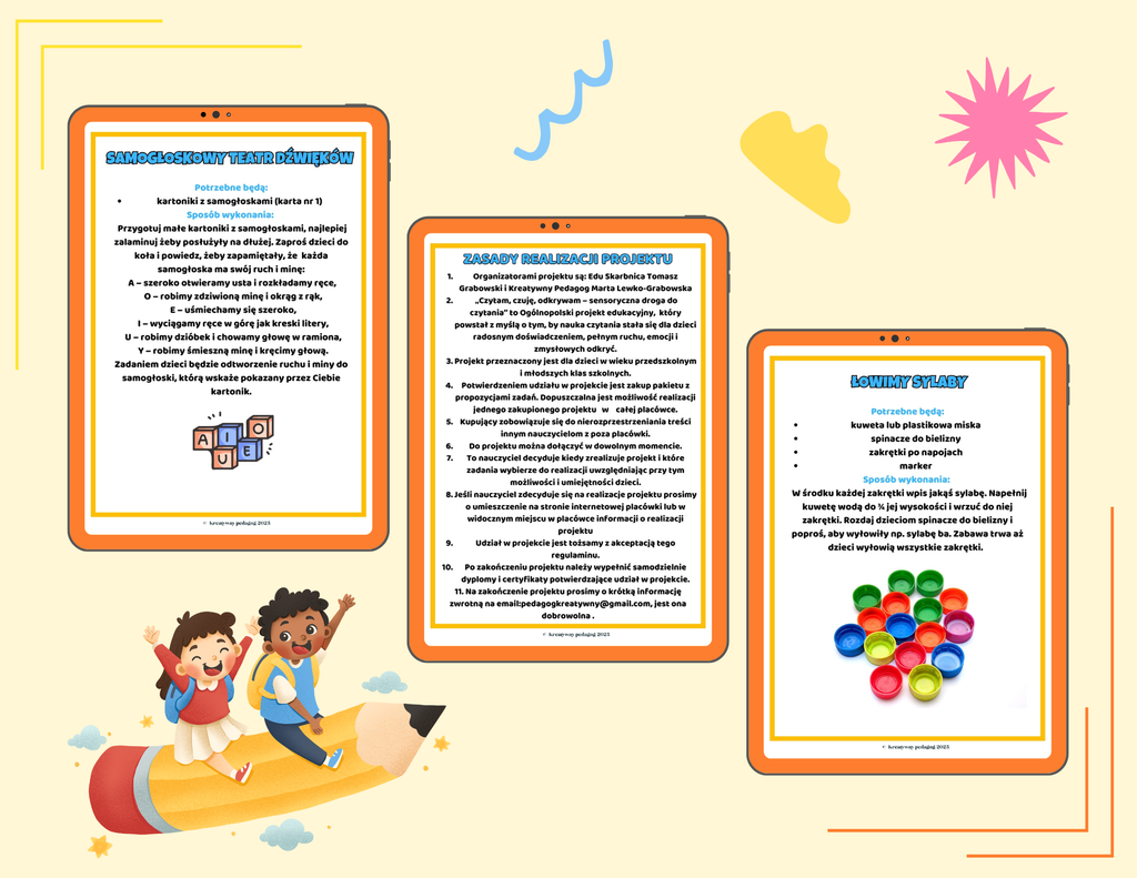 „Czytam, czuję, odkrywam – sensoryczna droga do czytania z elementami metody sylabowej” - projekt/innowacja