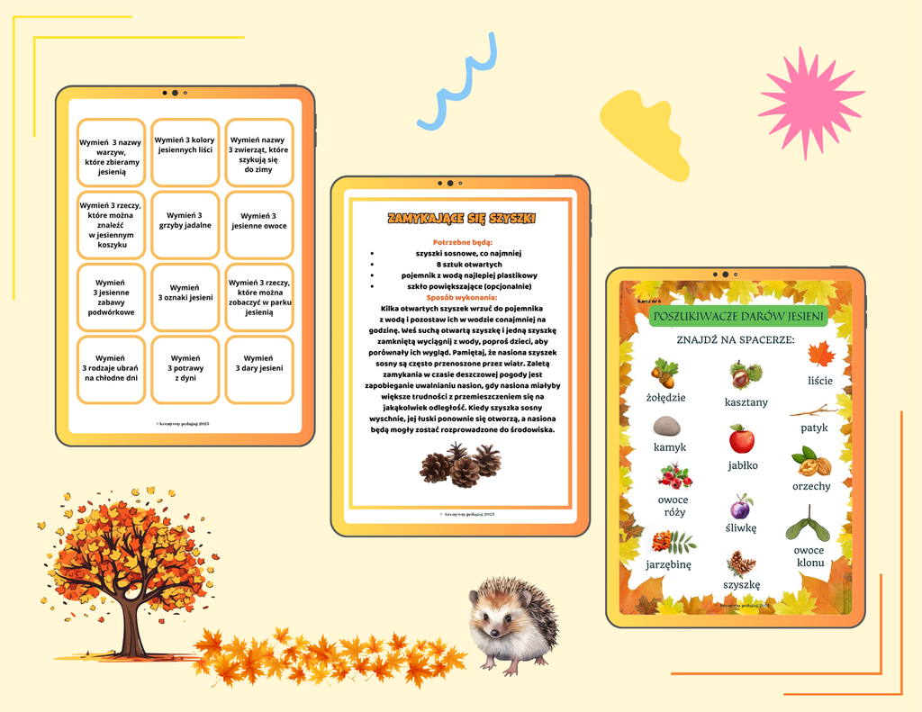 „Jesień zmysłami malowana”- projekt edukacyjny