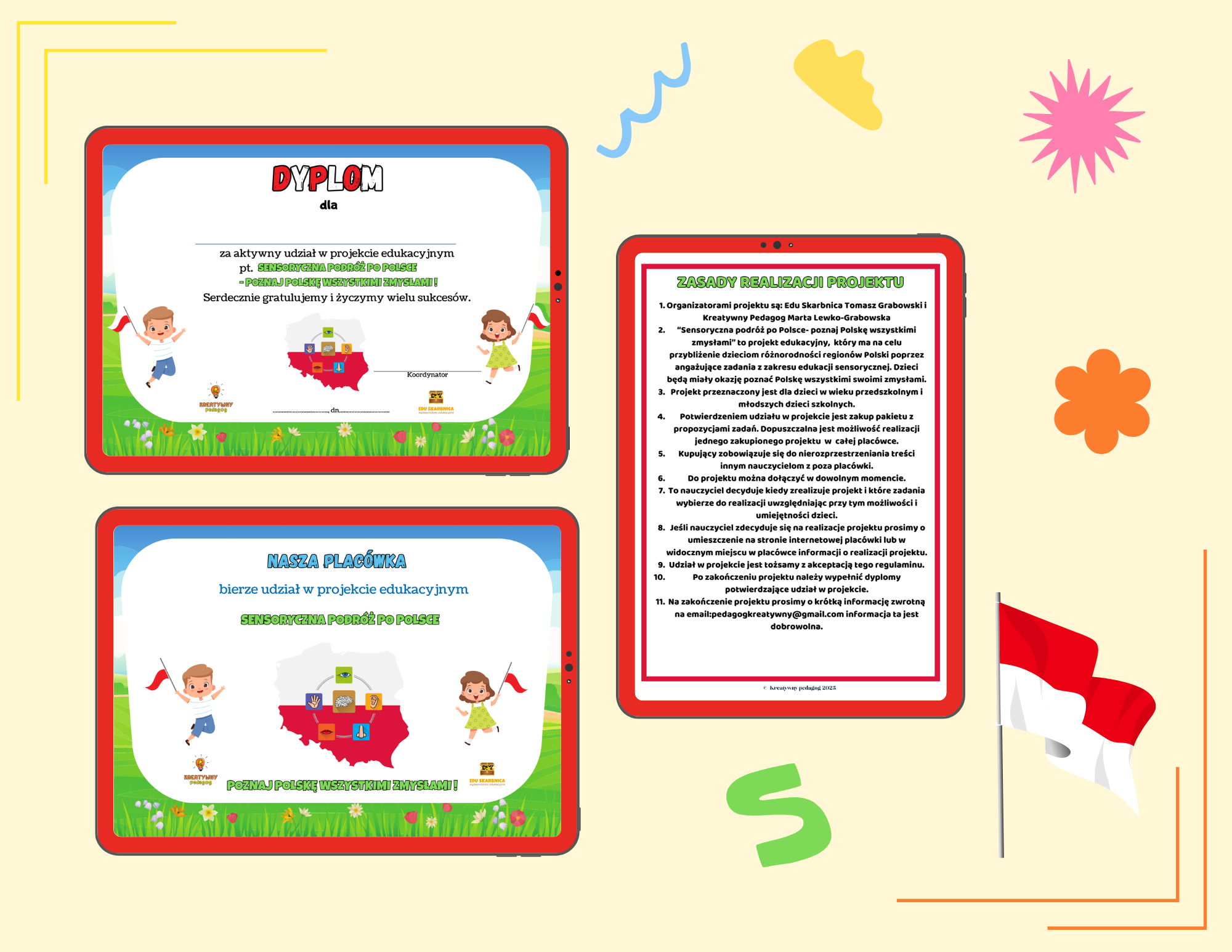 Projekt edukacyjny Sensoryczna podróż po Polsce - poznaj Polskę wszystkimi zmysłami