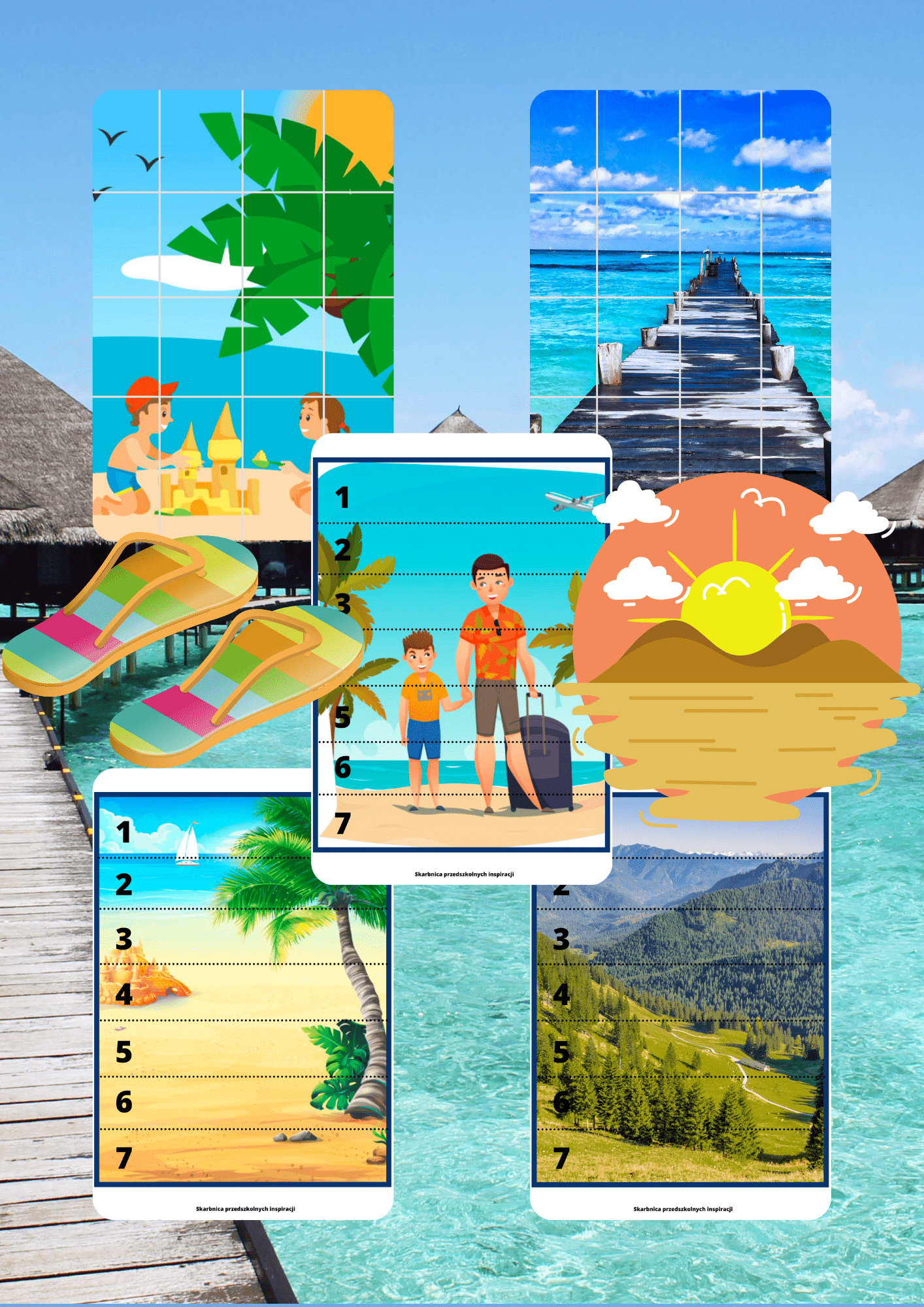 Wakacje - 5 Scenariuszy, Zestaw PDF, Prezentacja, 4 Gry