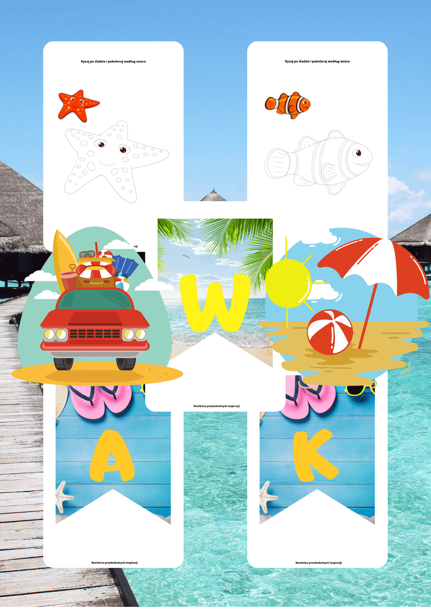 Wakacje - 5 Scenariuszy, Zestaw PDF, Prezentacja, 4 Gry