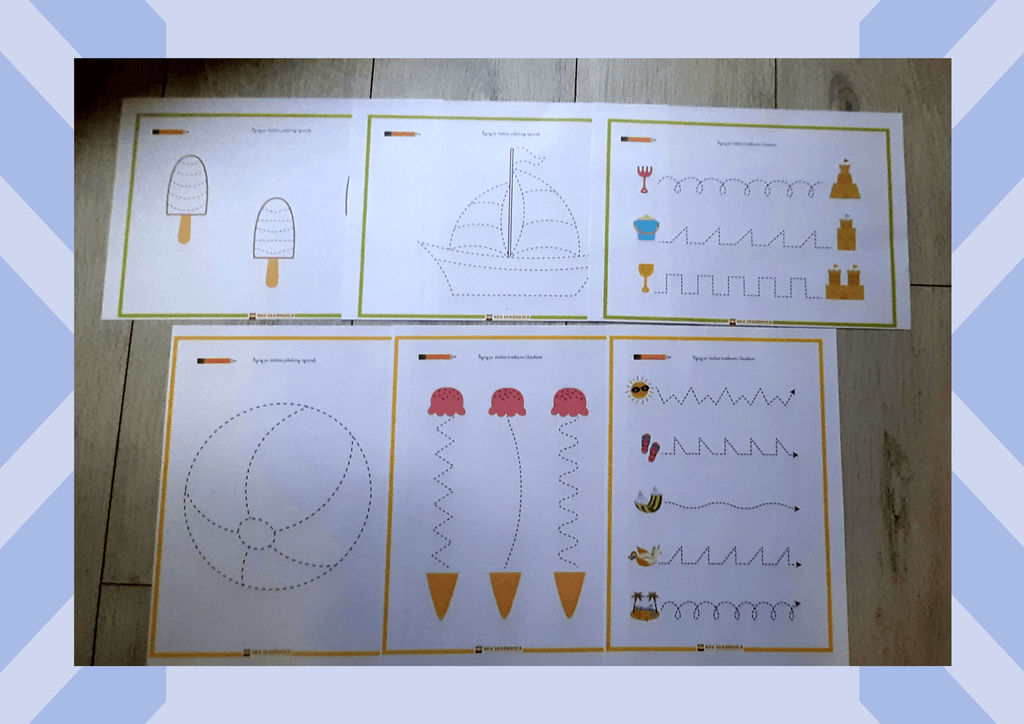 Lato i wakacje grafomotoryka