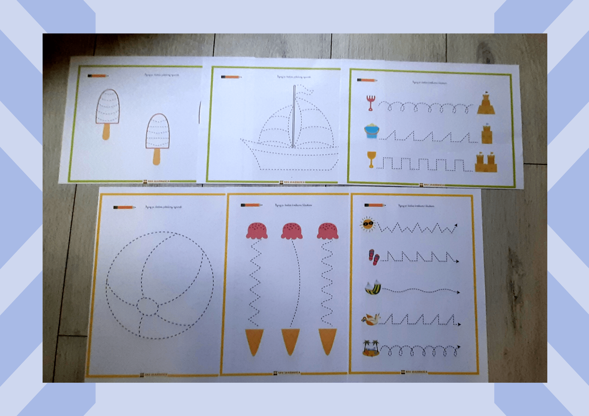 Lato i wakacje grafomotoryka