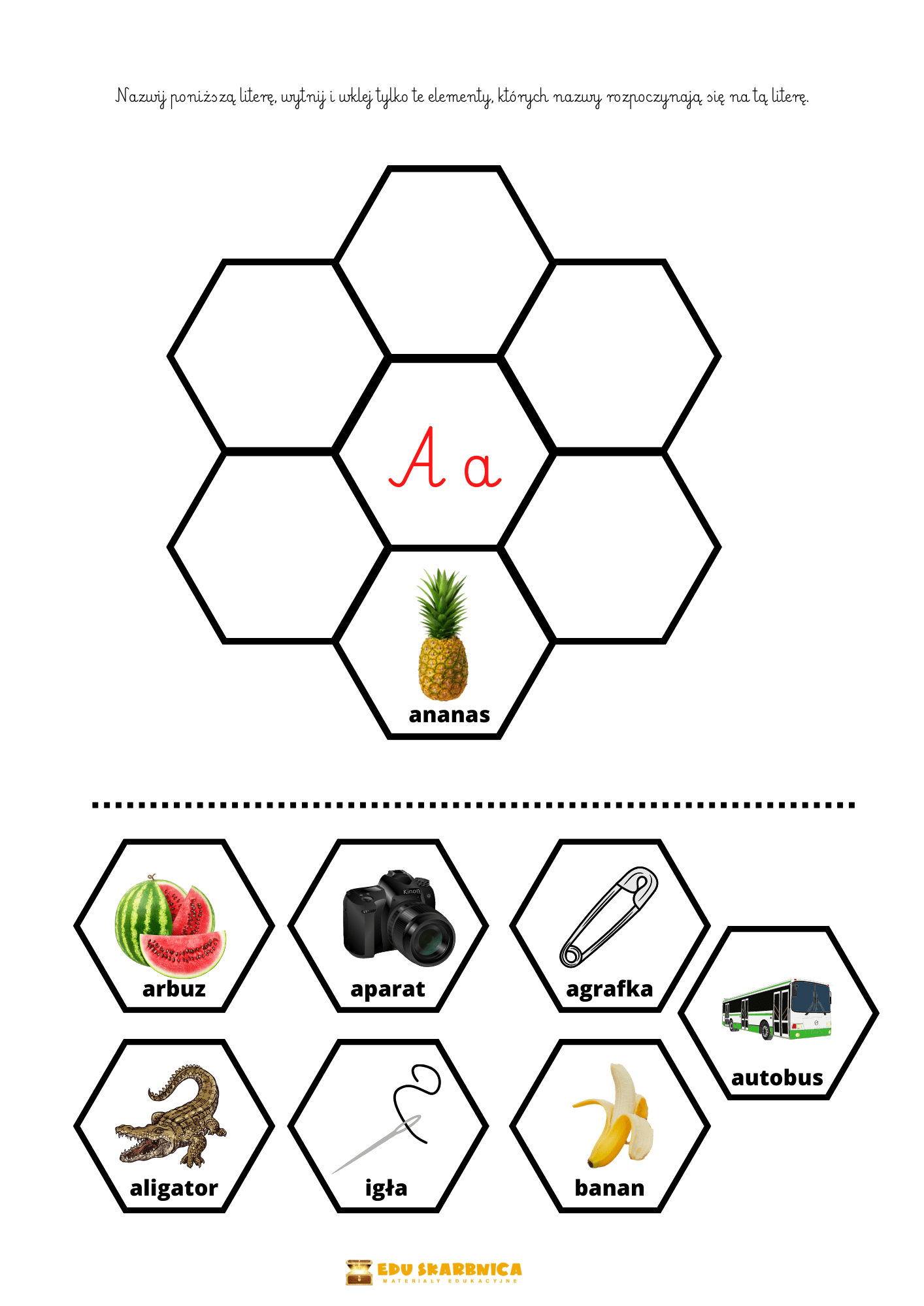 Literkowe Wycinanki - Układanki - edu - skarbnica.pl