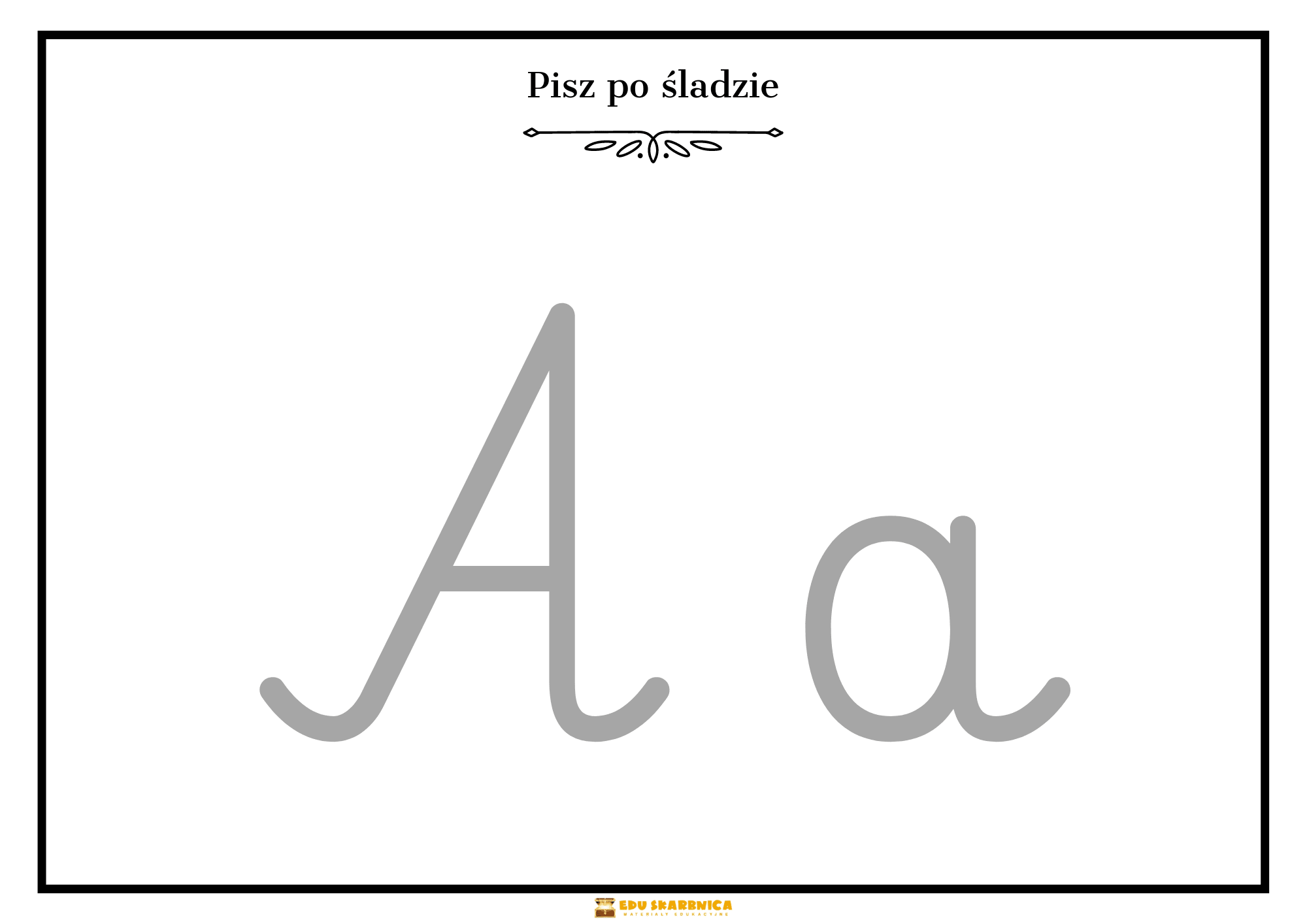 Alfabet - pisanie po śladzie PDF - edu - skarbnica.pl