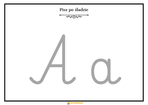 Alfabet - pisanie po śladzie PDF - edu - skarbnica.pl