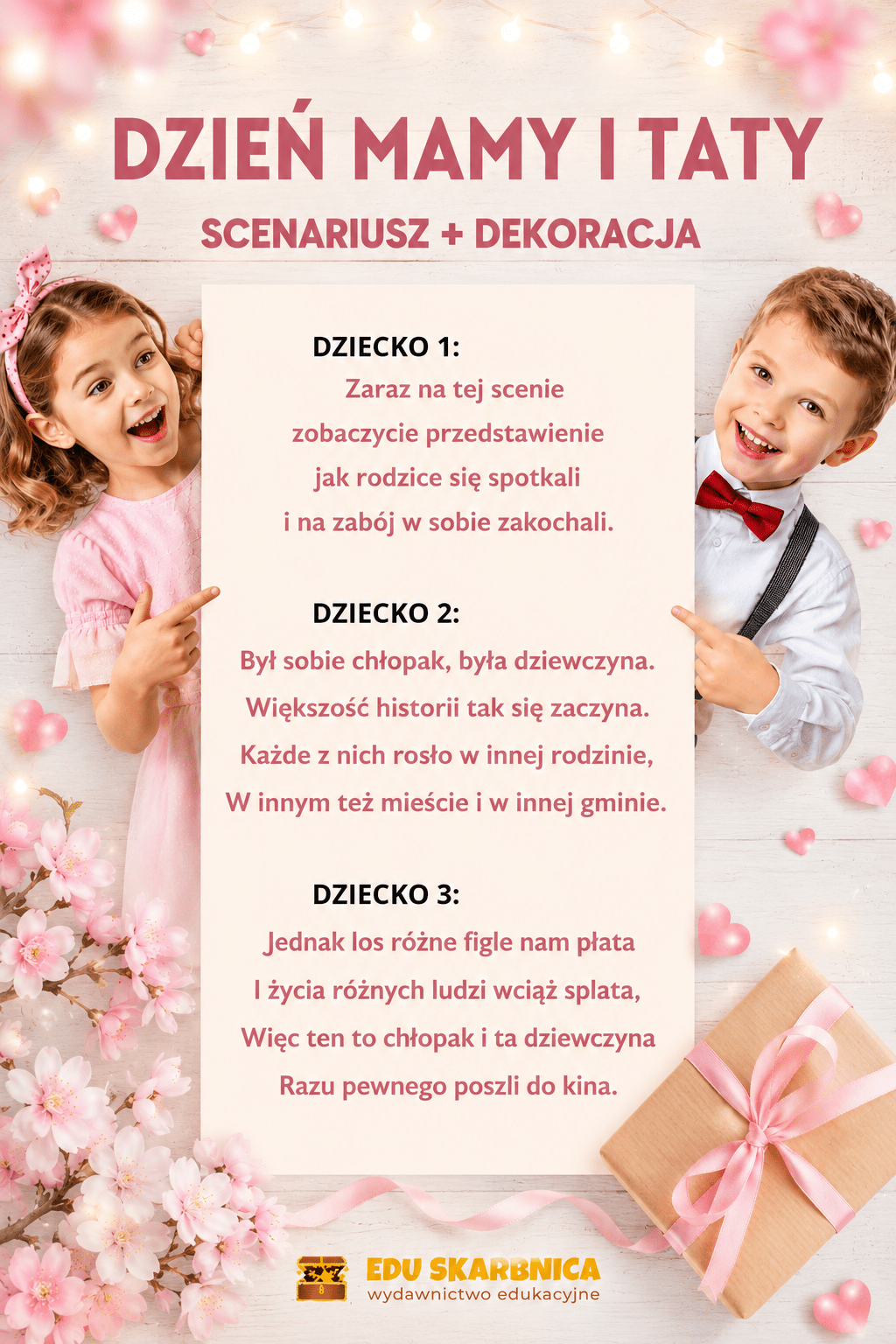 Autorski scenariusz przedstawienia - DZIEŃ MAMY i TATY - edu - skarbnica.pl