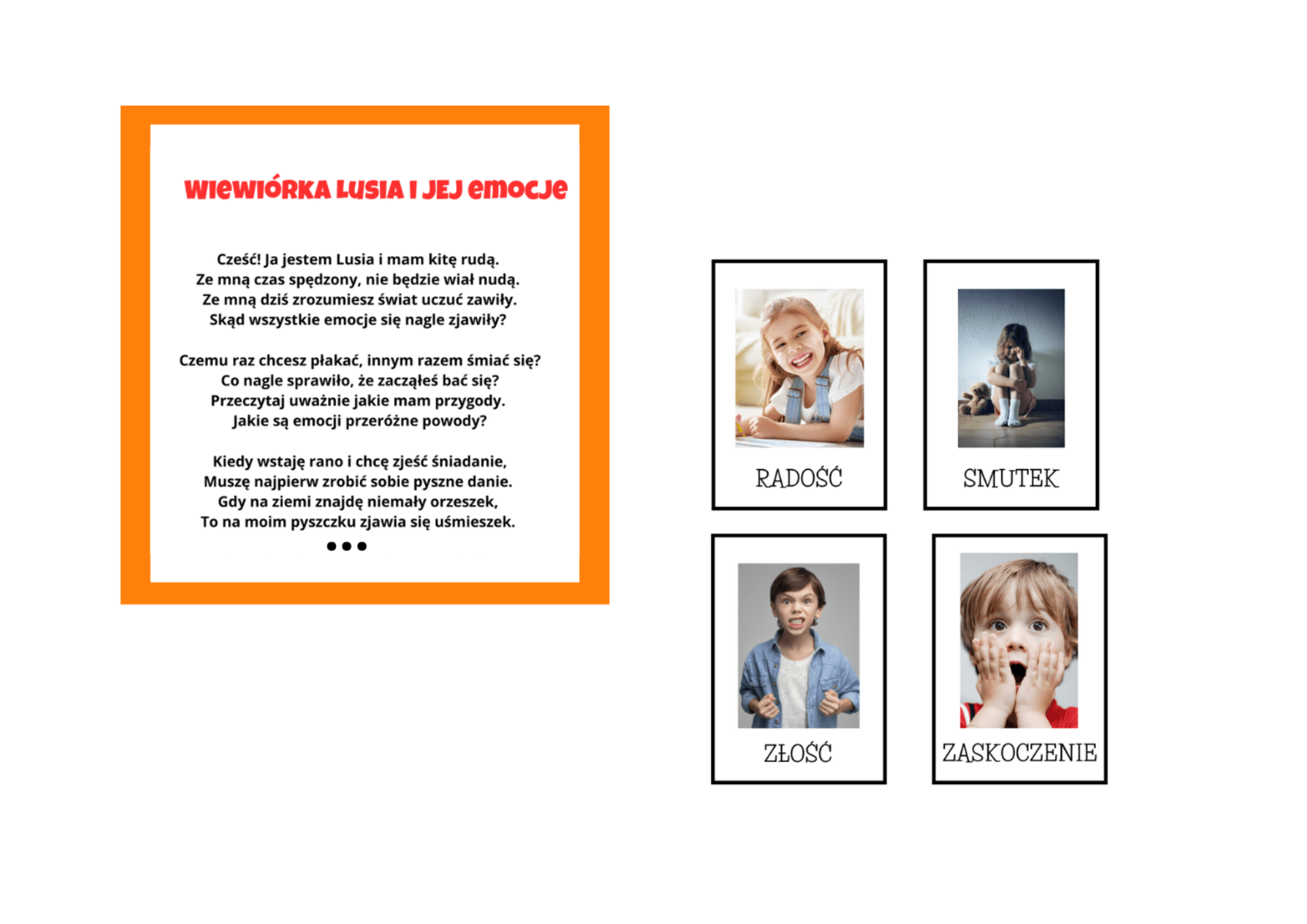 BAJKA LUSIA I JEJ EMOCJE - zestaw PDF - edu - skarbnica.pl
