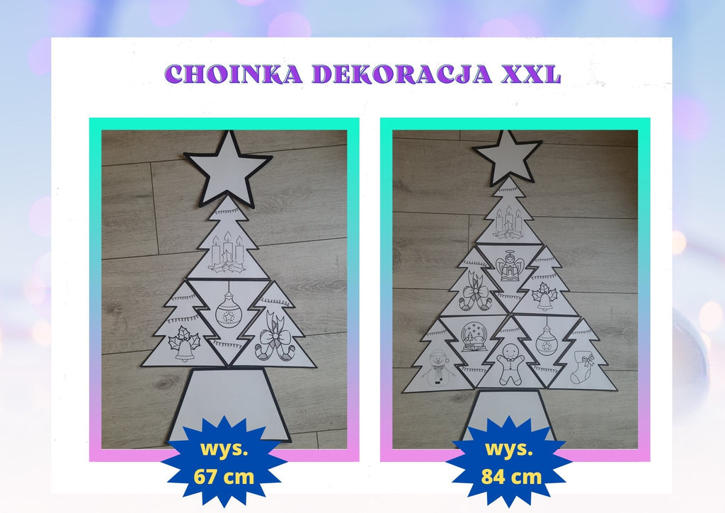 Choinka XXL - Boże narodzenie zestaw dla dzieci - edu - skarbnica.pl