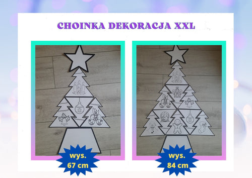 Choinka XXL - Boże narodzenie zestaw dla dzieci - edu - skarbnica.pl