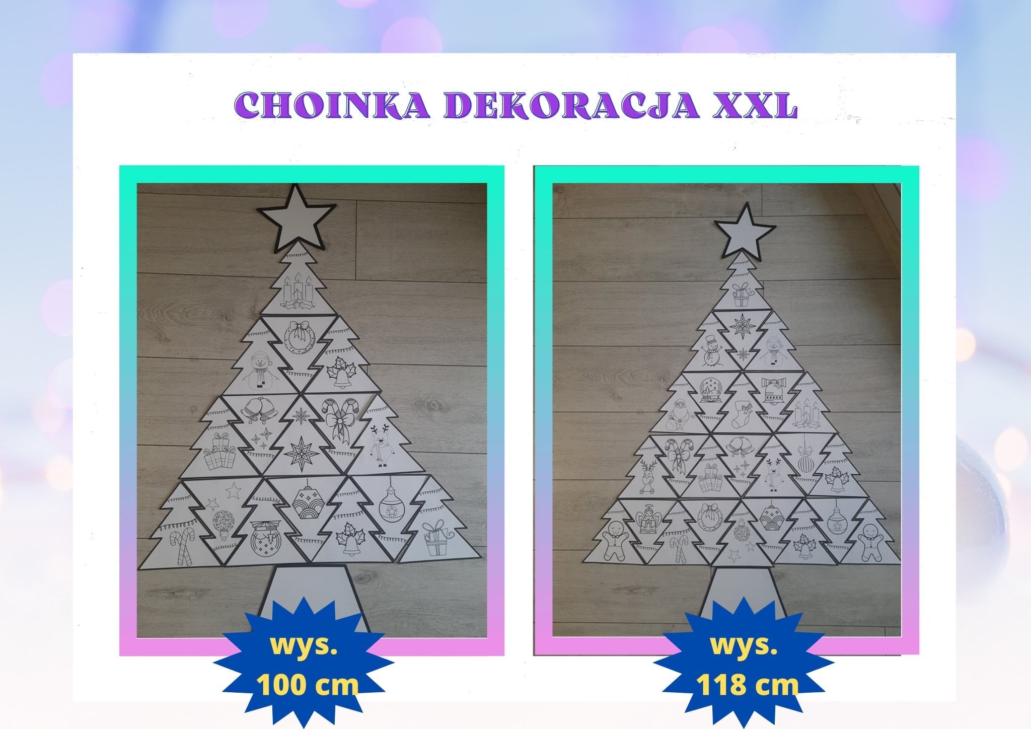 Choinka XXL - Boże narodzenie zestaw dla dzieci - edu - skarbnica.pl