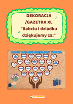 Dekoracja XL - dzień babci i dziadka - edu - skarbnica.pl