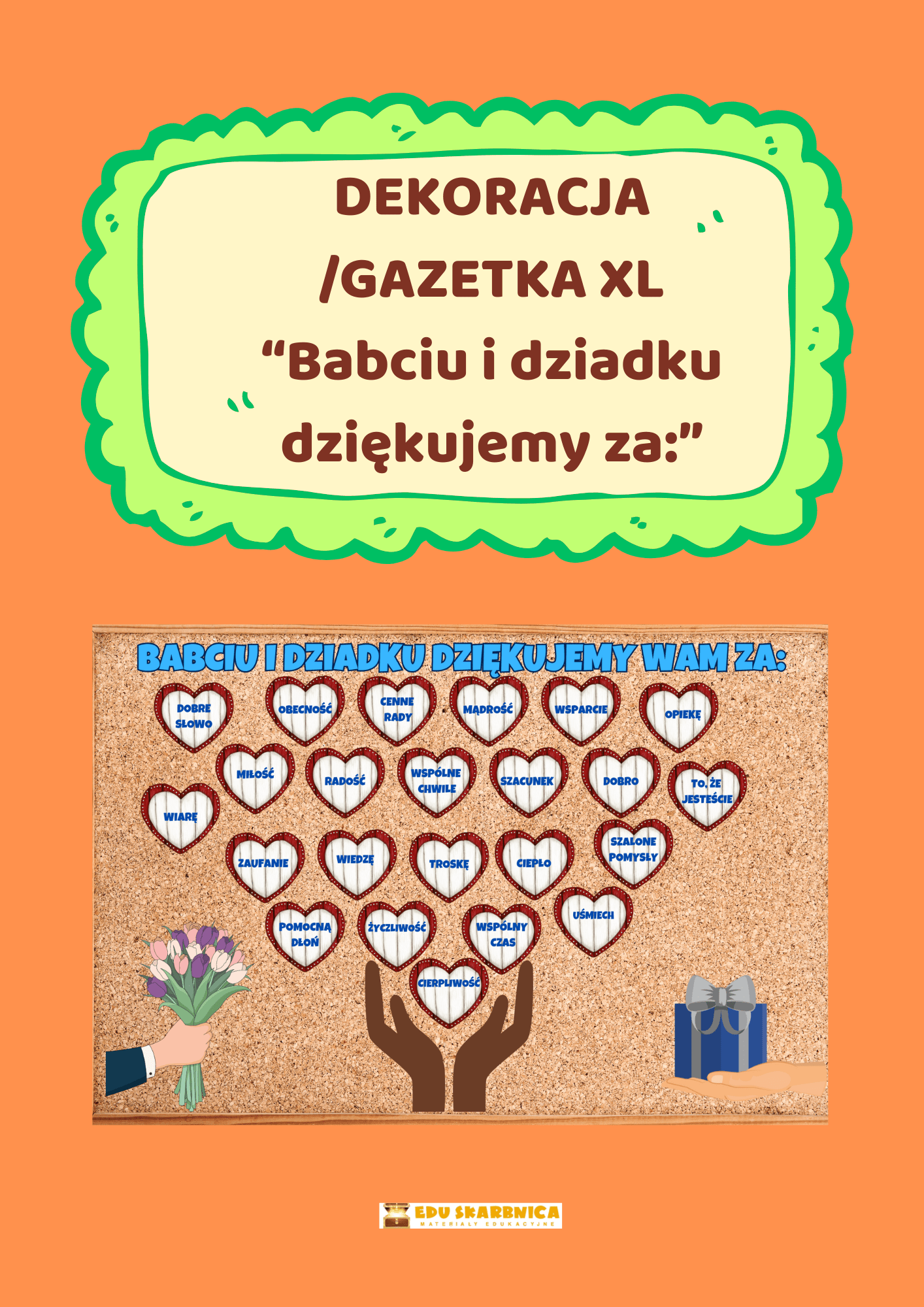 Dekoracja XL - dzień babci i dziadka - edu - skarbnica.pl