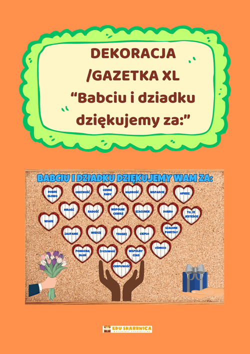 Dekoracja XL - dzień babci i dziadka - edu - skarbnica.pl