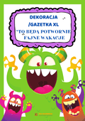 Dekoracja XL - potwornie fajne wakacje - edu - skarbnica.pl