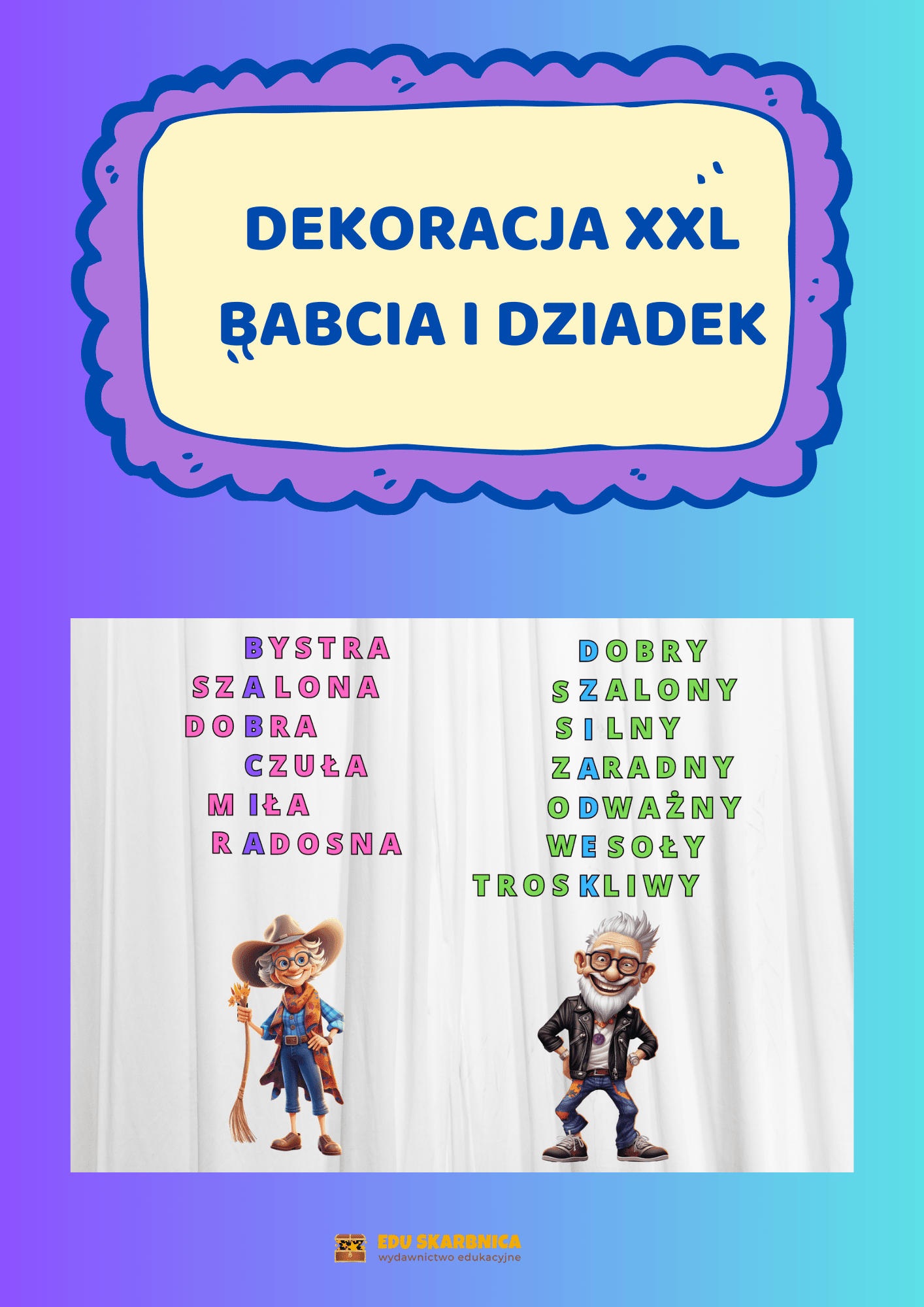 Dekoracja XXL - Babcia i dziadek - edu - skarbnica.pl