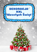 Dekoracja XXL - Wesołych Świąt - Boże narodzenie - edu - skarbnica.pl