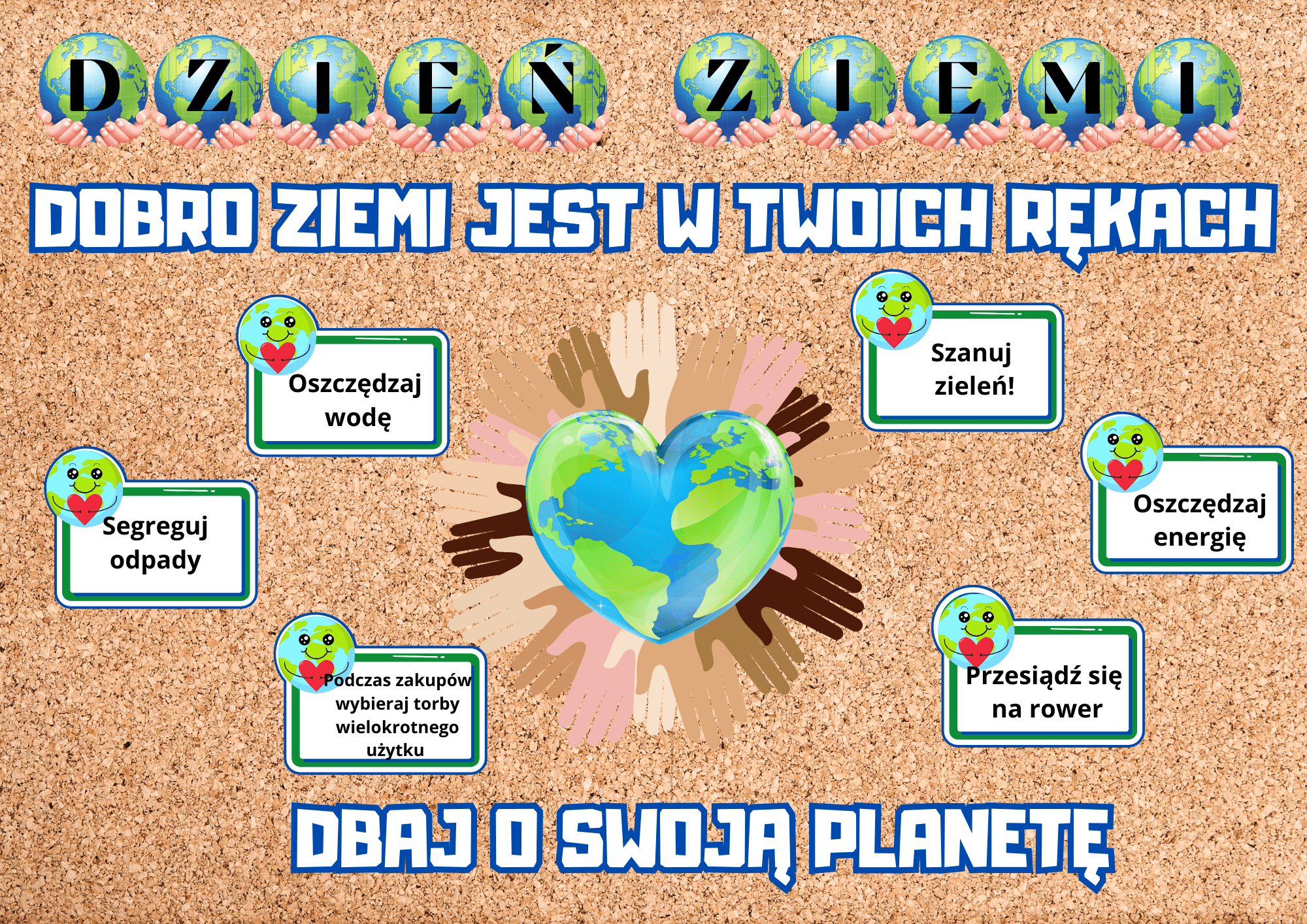 Dekoracja/gazetka XL DZIEŃ ZIEMI - edu - skarbnica.pl